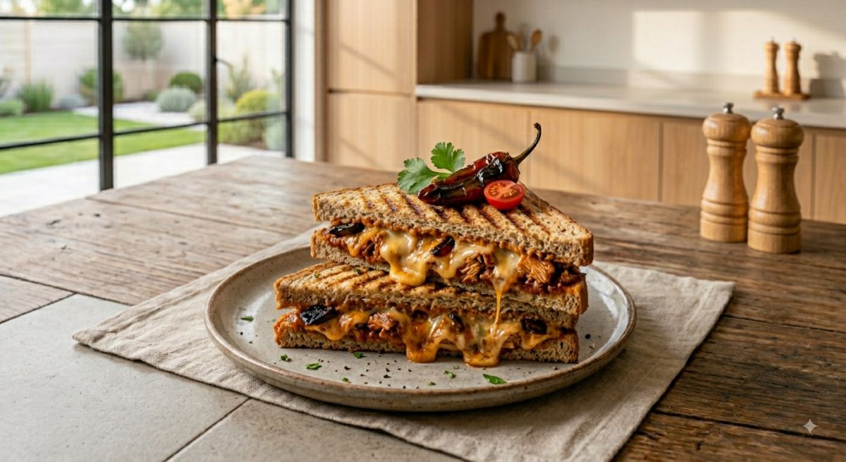 Paneer makhani grill sandwich
