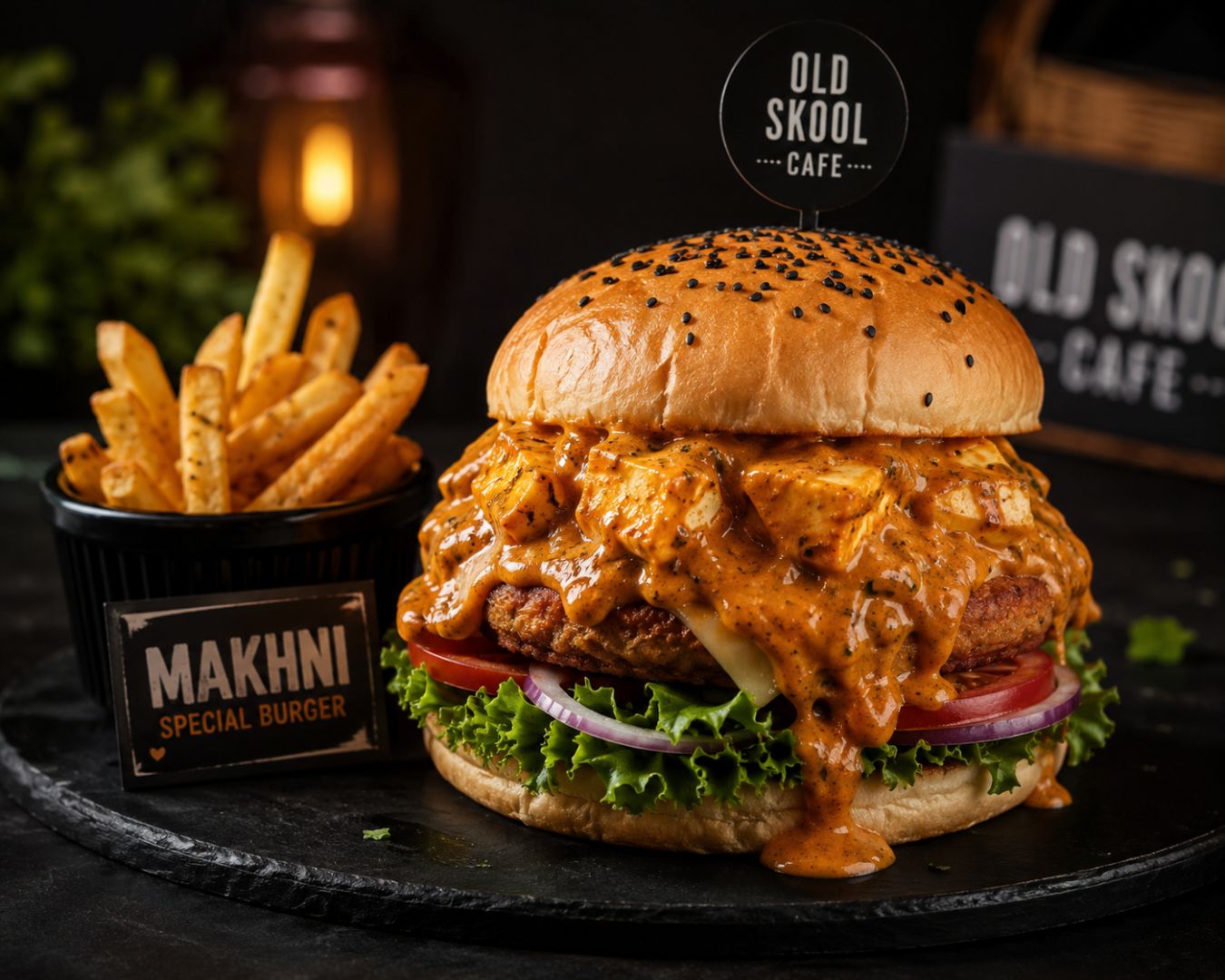 Veg tikki burger